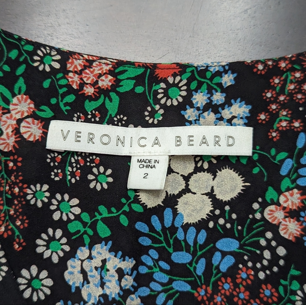 Veronica Beard Silk Ripley Ruched Boho Blouse - Picture 3 of 8